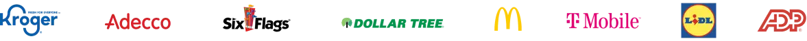 Logos of various companies including Pfizer, Amazon, Google, Monsanto, McDonald's, T-Mobile, Lidl, and BP.