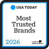 USA Today Most Trusted Brands 2026 badge with logo and "PLANT A INSIGHTS GROUP" at the bottom right.